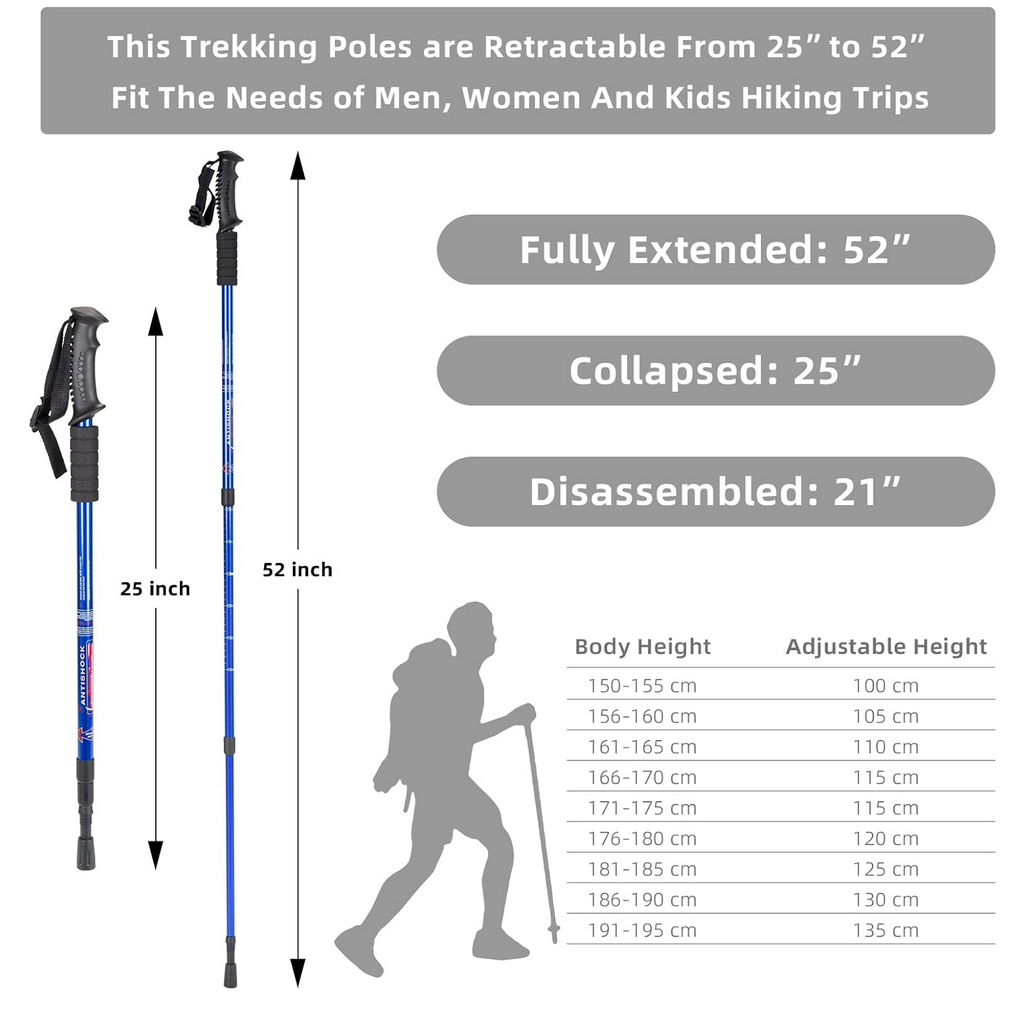 Aihoye Collapsible Trekking Poles - 2 Pack