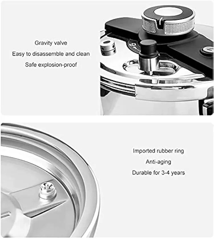👩‍🍳🔥 Premium Explosion-Proof Stainless Steel Pressure Cooker